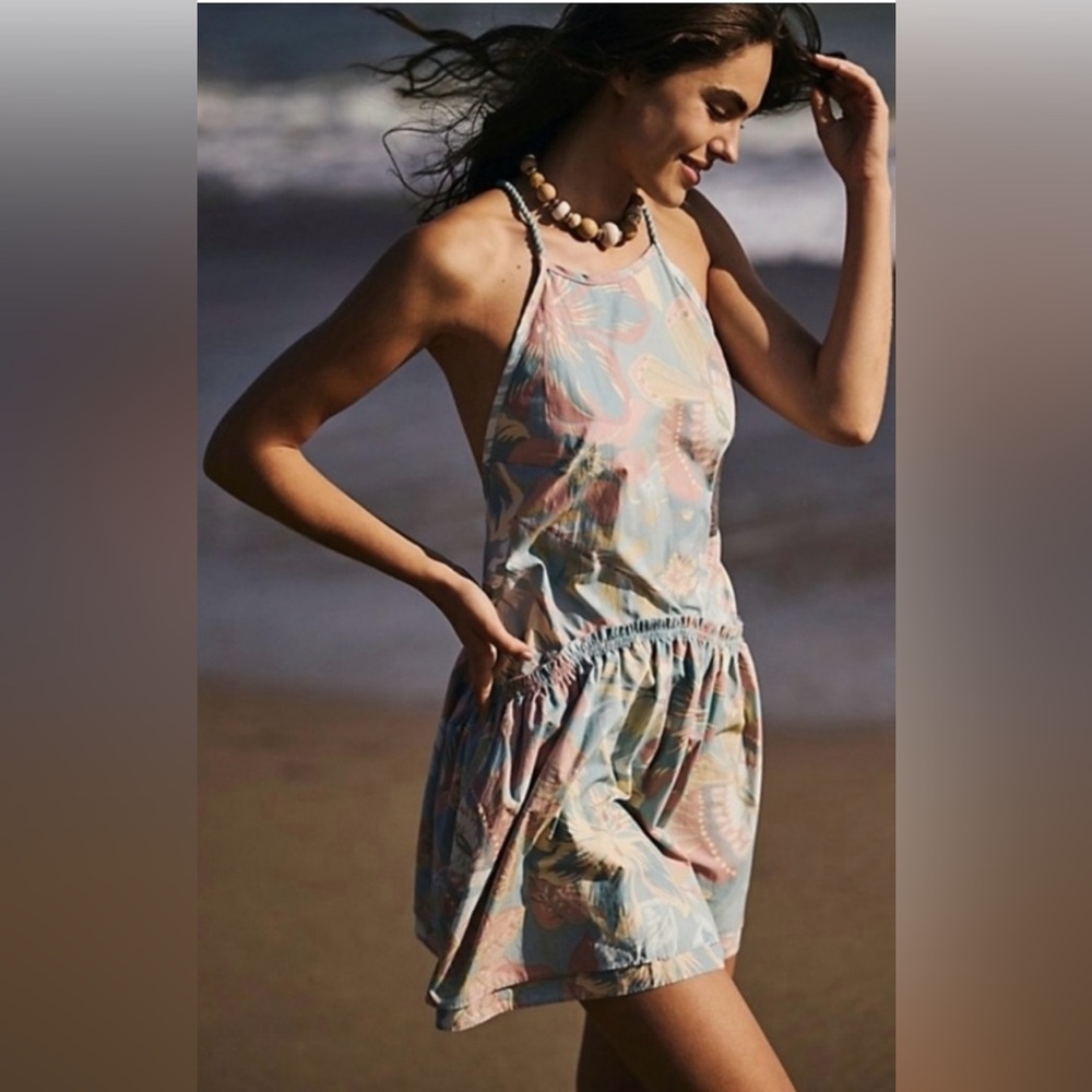 FREE PEOPLE Deserted Island Mini Dress Size Small New With Tags - Picture 2 of 4